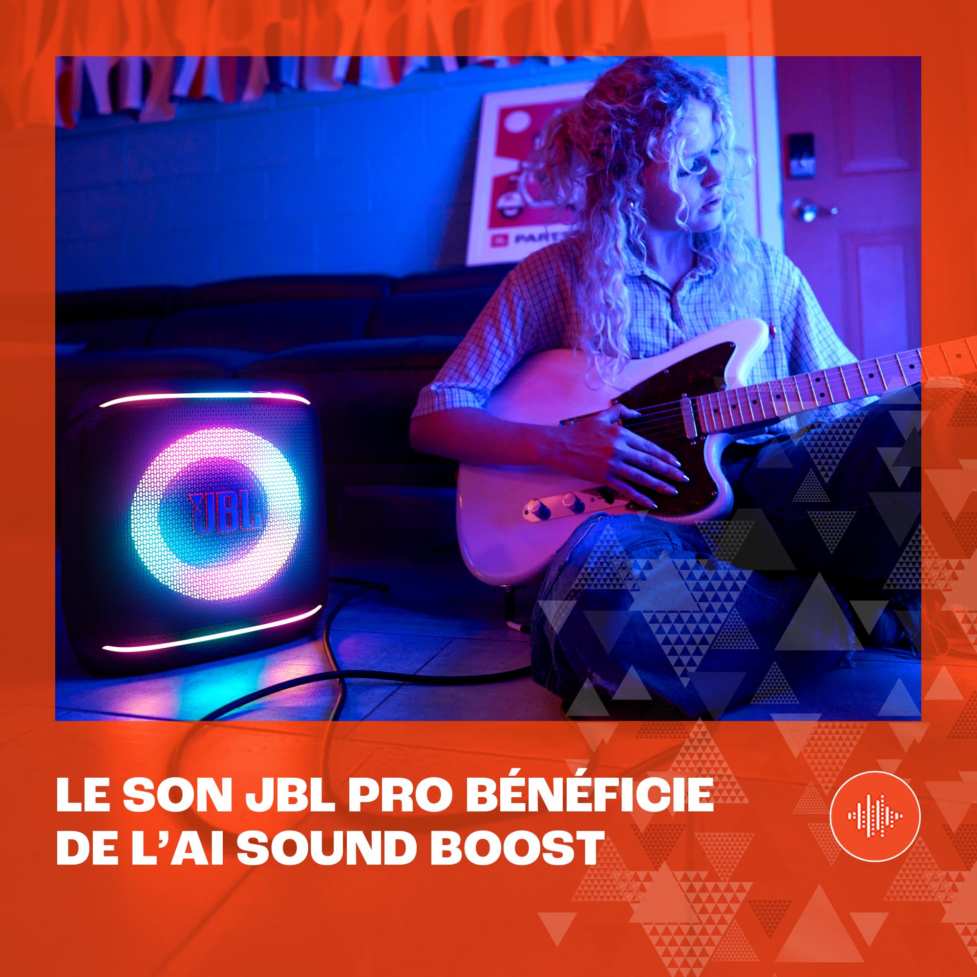 JBL Partybox Encore 2, Enceinte Bluetooth sans fil, 15 h autonomie, IPX4, Son JBL Pro, noir