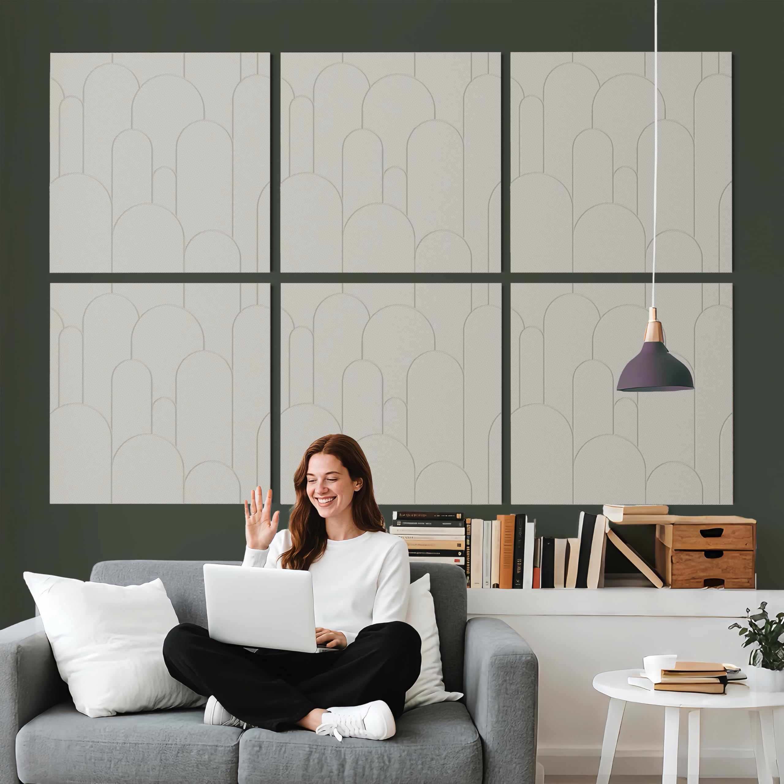 Amazon.com: Minimalist Line Acoustic Panels, 23.6 x 23.6 Inch 6