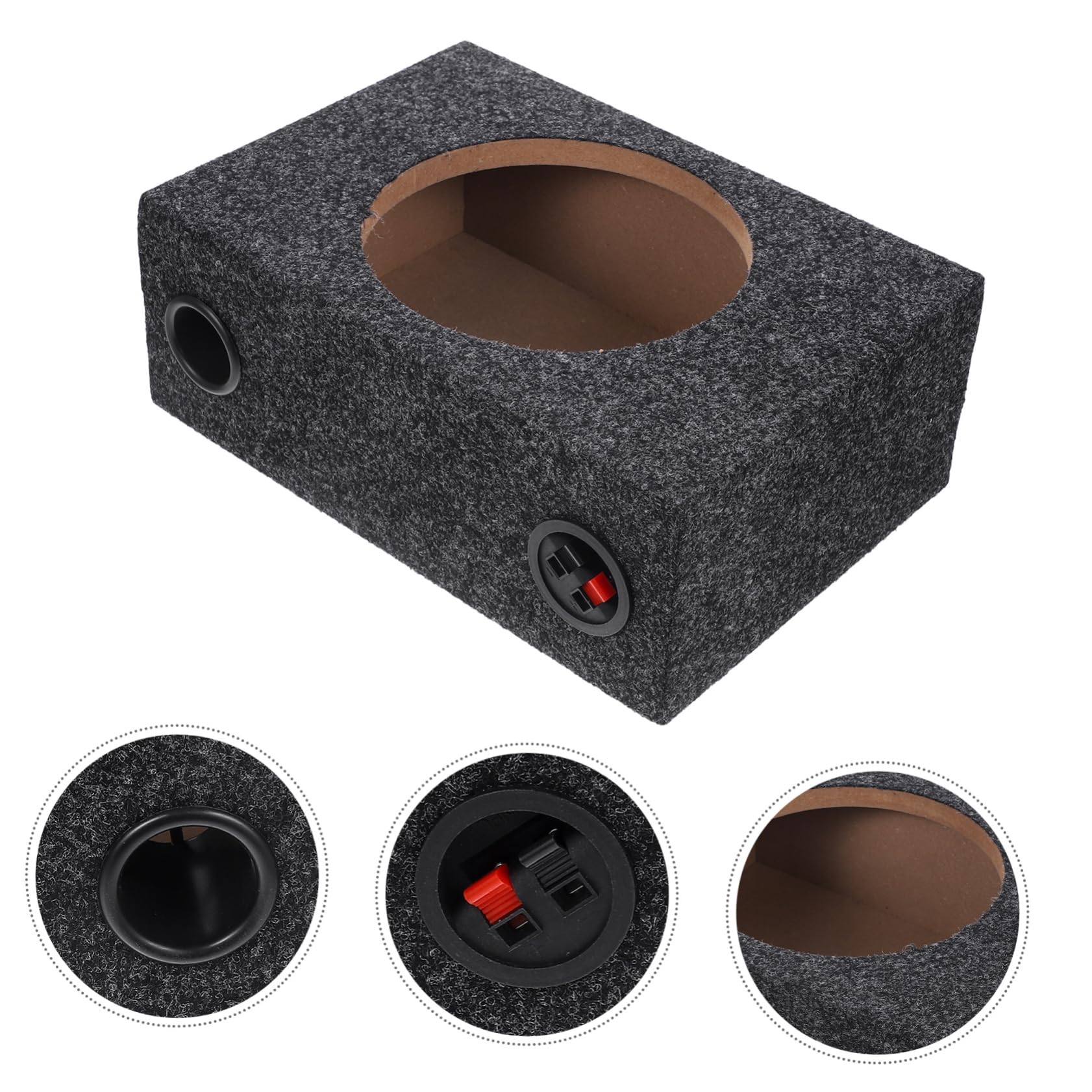 iplusmile Caja de Subwoofer Sellada de 8 Pulgadas para Automóvil Caja Acústica Alfombrada de Madera para Sistemas de Audio de Coche Compatible Vehículos y Camiones Uso en Instalación