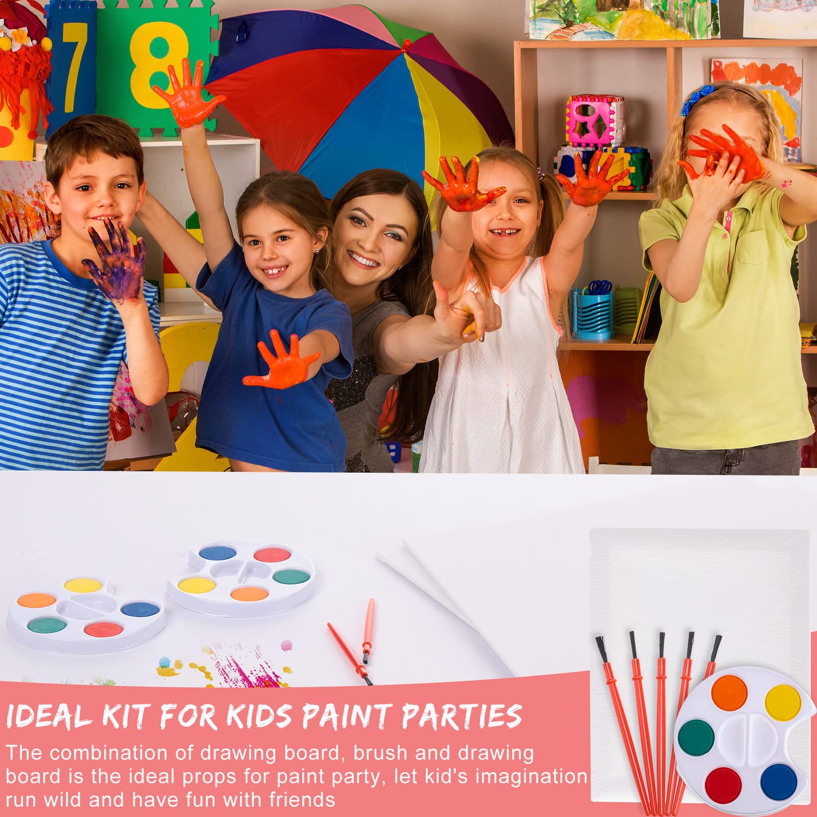 Amazon.co.jp: キャンバスボードと水彩絵の具24枚セット 8 x 10インチ