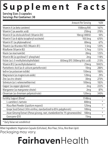 Miniatura 4 de Fairhaven Health FertilAid cápsulas para hombres 90 unidades