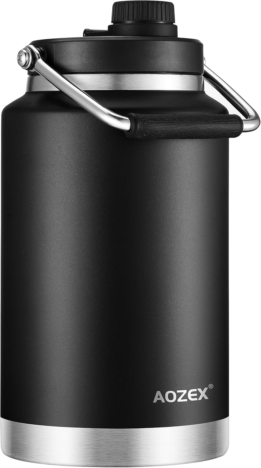 AOZEX 1 Gallon Water Bottle Insulated, 128 oz Large Sports