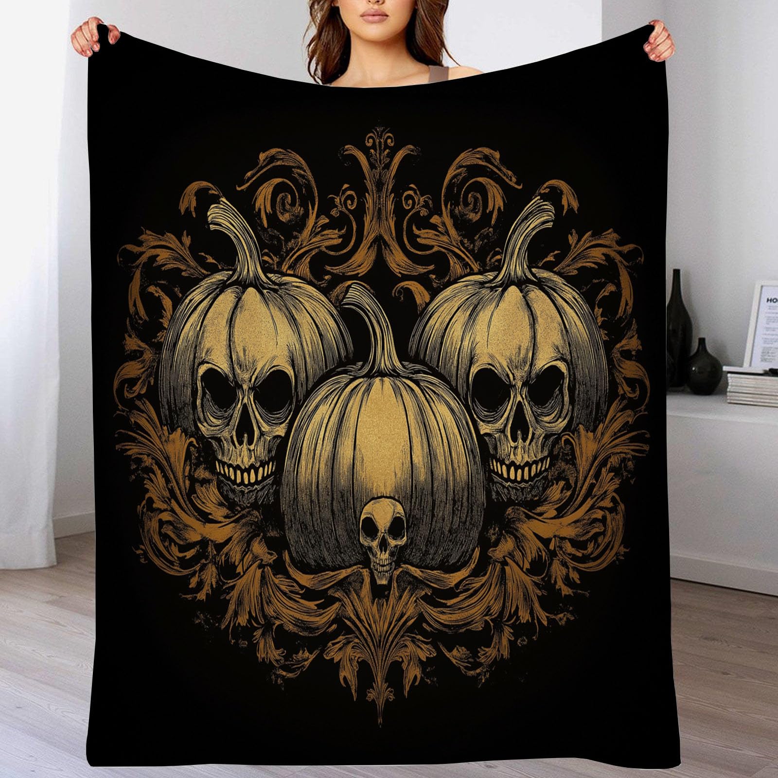 Couverture Halloween lit et canapé pour rester au chaud tout l'automne avec ce plaid en flanelle