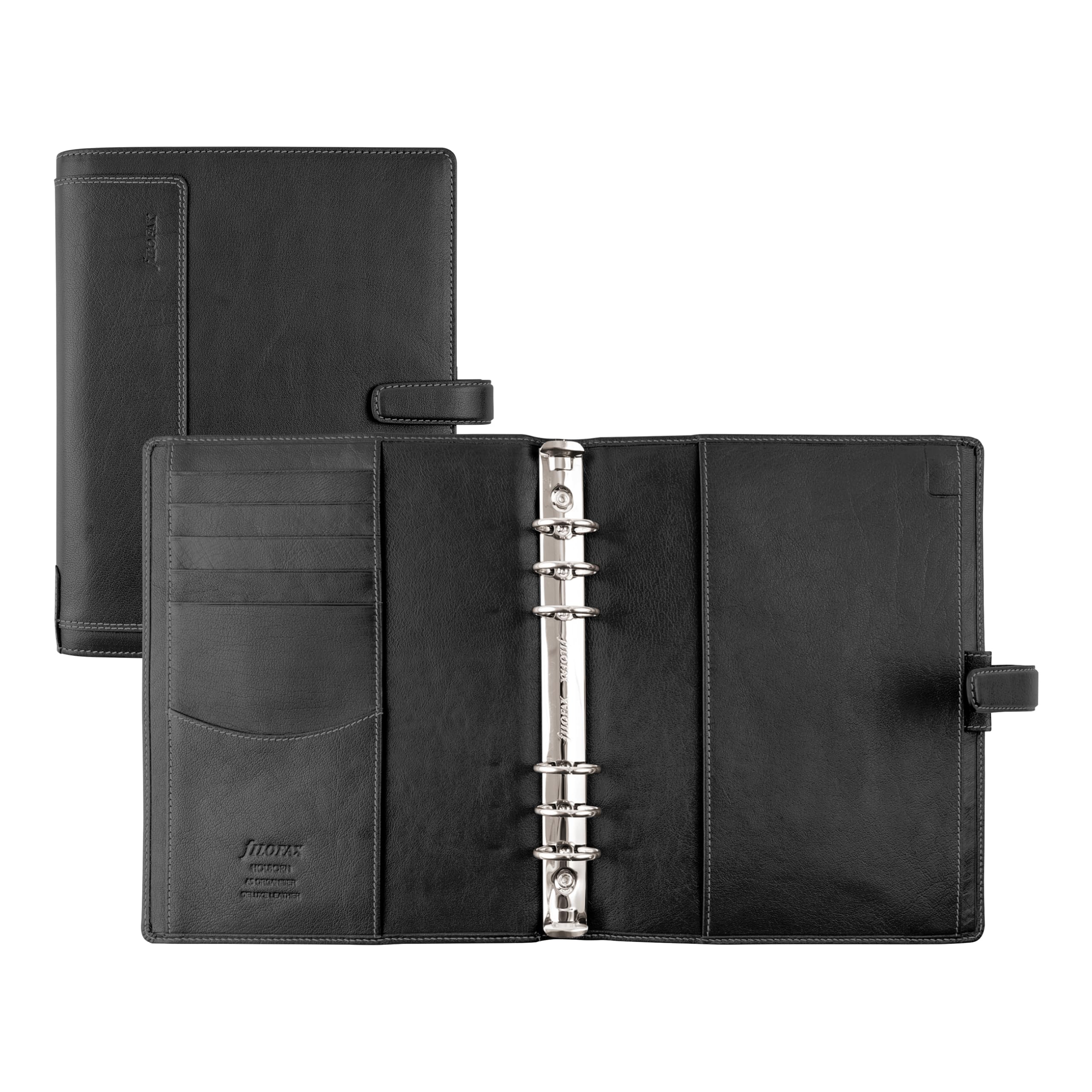 Filofax Holborn C025118 - Organizer formato A5, in pelle di bufalo pieno fiore, con 6 anelli, visualizzazione settimanale, in cotone e crema, multilingue