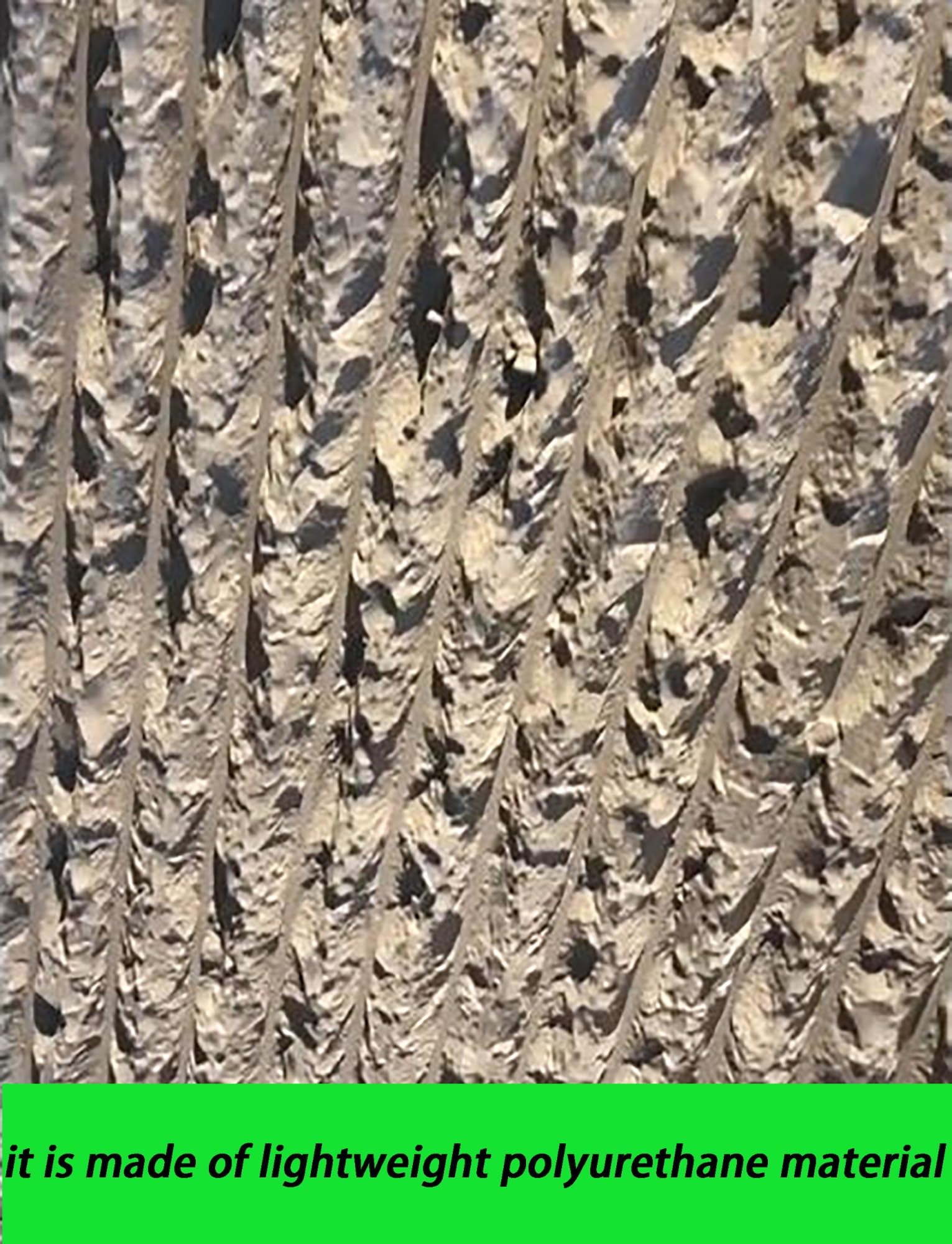 Panel de piedra de poliuretano, revestimiento de pared ligero con efecto de agua en cascada, decoración de piedra cultivada sintética para paredes interiores y exteriores