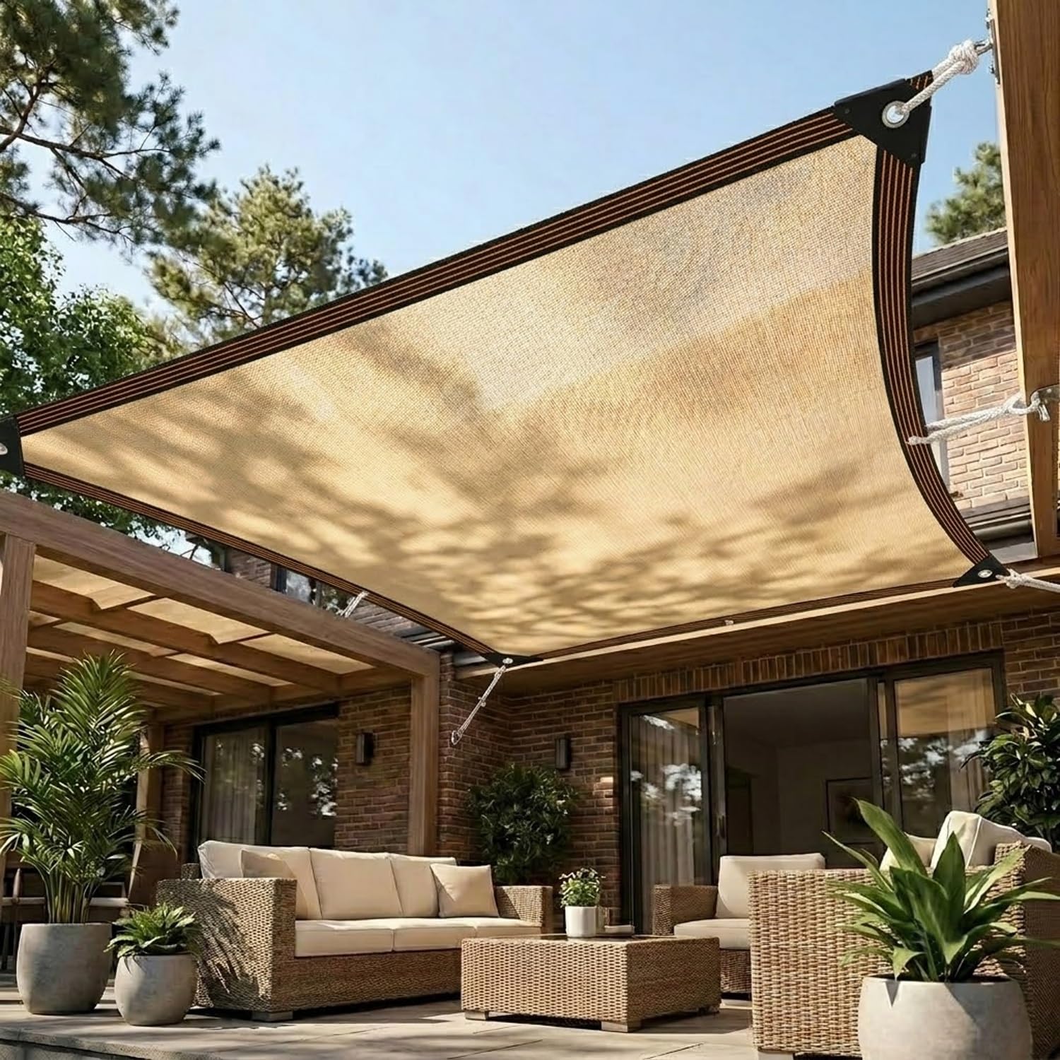Red De Sombra 90% Protección Solar, Malla Sombra Con Ojales Tela De Sombreo | Resistente A Los Rayos UV Transpirable Toldo Vela De Sombreo Lona Para Jardín Invernadero Y Gallinero(7x12.0m)