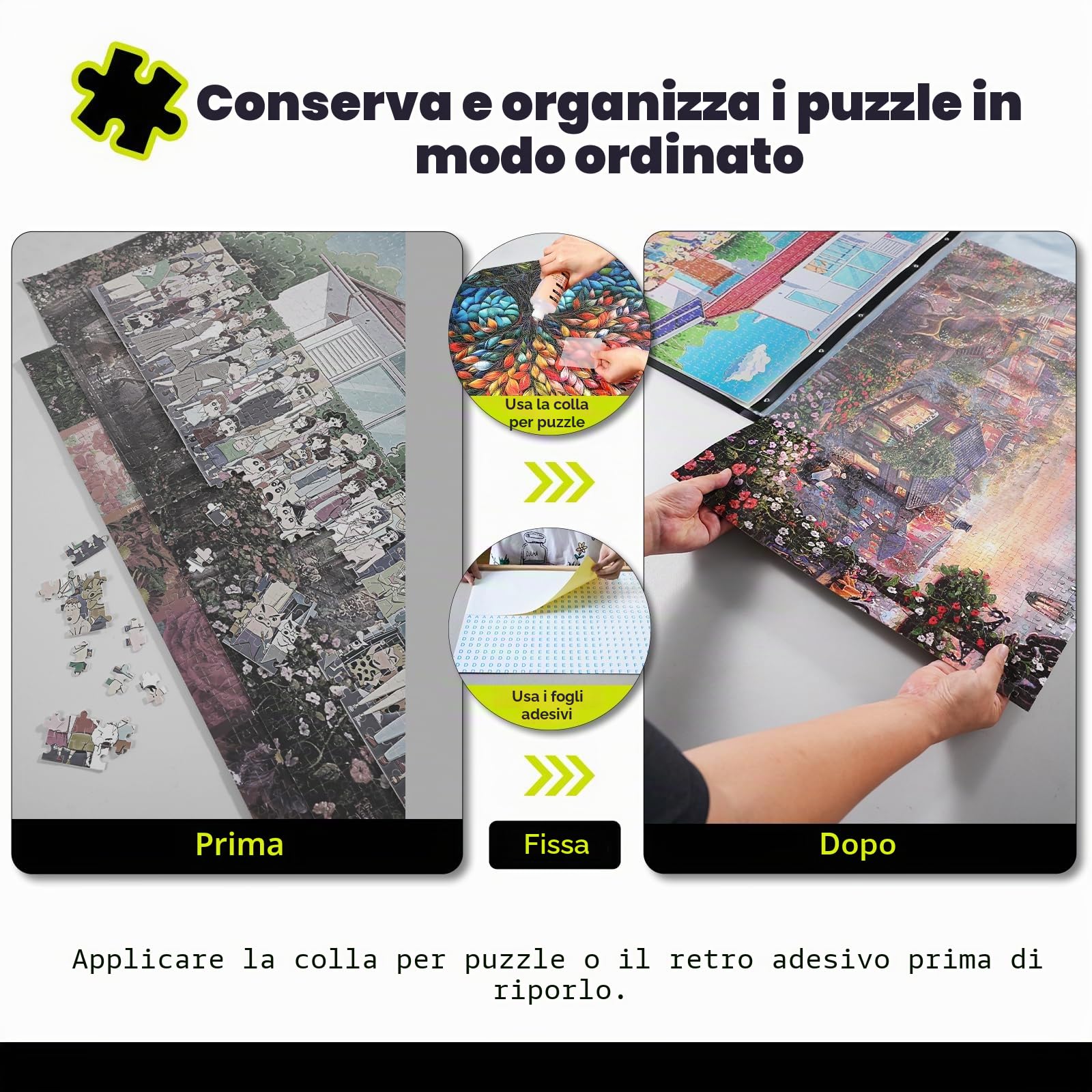 ALL4JIG Puzzle Storage Folder Keeper for Jigsaw Enthusiasts Puzzle Space-Saving Organizer Accessories for Adults Holds 20 Puzzles, HD Film Pockets