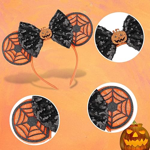 Miniatura 4 de FANYITY Orejas de ratón, diadema de lentejuelas con orejas de ratón para niños, niñas y mujeres, Halloween y viaje de Disney (ZZW)