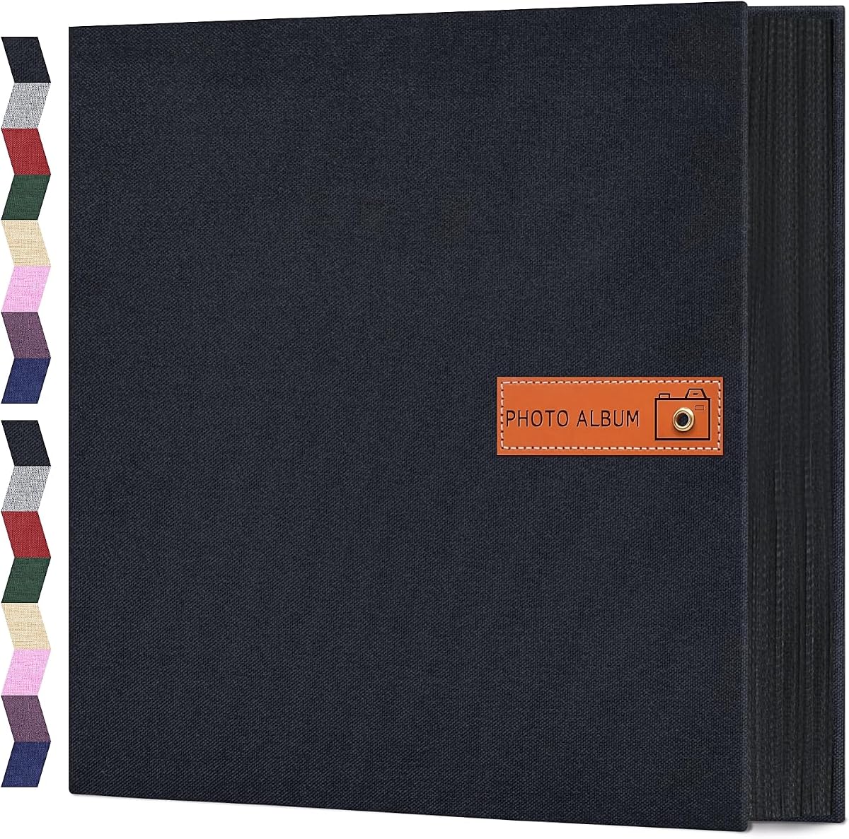 Popotop 4x6 Photo Album 600 Pictures, Linen Hardcover, Reinforced Spine | Large 600-Photo Capacity, Acid-Free PP Slip-In Pockets, 3 Landscape and 2 Portrait Photos per Page, No Memo Space
