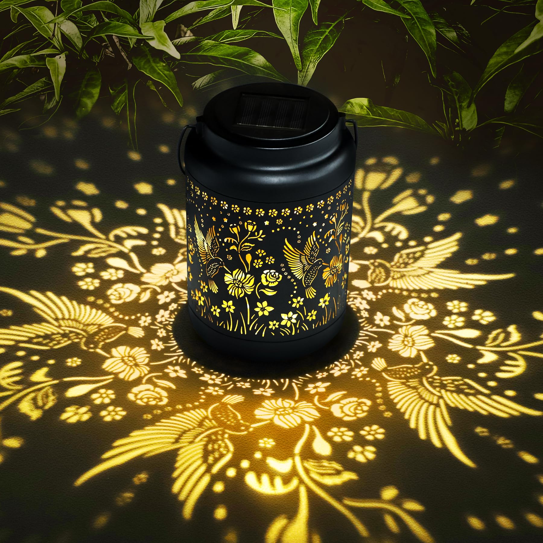 Solarlaternen für den Außenbereich, wasserdicht, hängende Laterne, Kolibri-Gartendekoration, Metall-LED-Licht für Hof, Terrasse, Rasen, Weg, Landschaft, Hinterhof, Gartenarbeit, Geschenke für