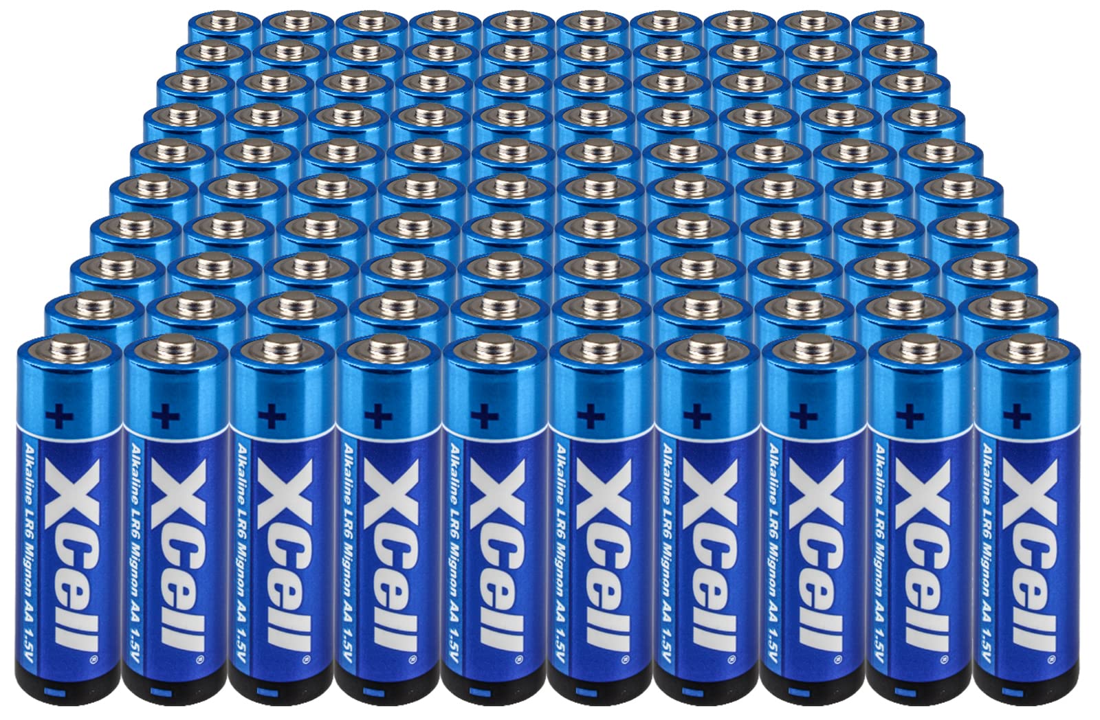 Xcell Lot de 100 Piles alcalines 1,5 V Mignon