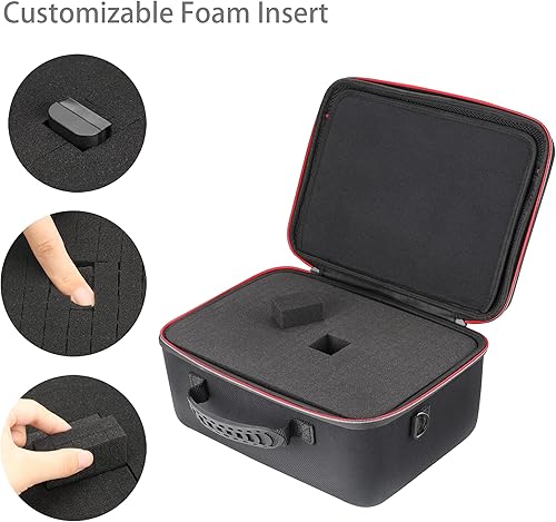 Miniatura 4 de Estuche rígido con inserciones de espuma personalizables para bricolaje, carcasa rígida de EVA resistente a los golpes para drones pequeños, cámaras