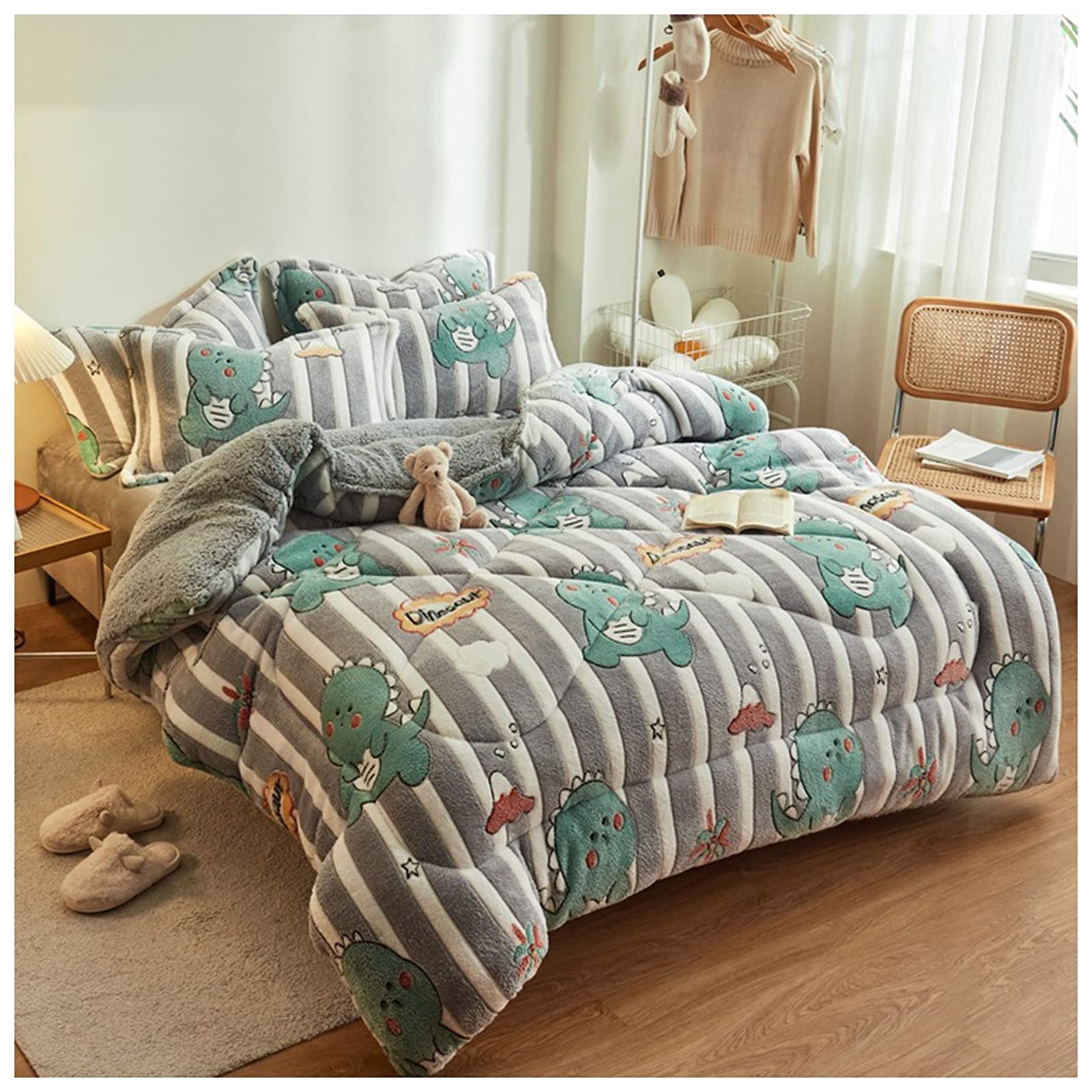 Comforter Queen, Ultra Cozy and Highly Breathable Queen Bedding Comforter, One Queen Comforter, For All Season- Full/Queen Size,E,220x240cm（5kg）