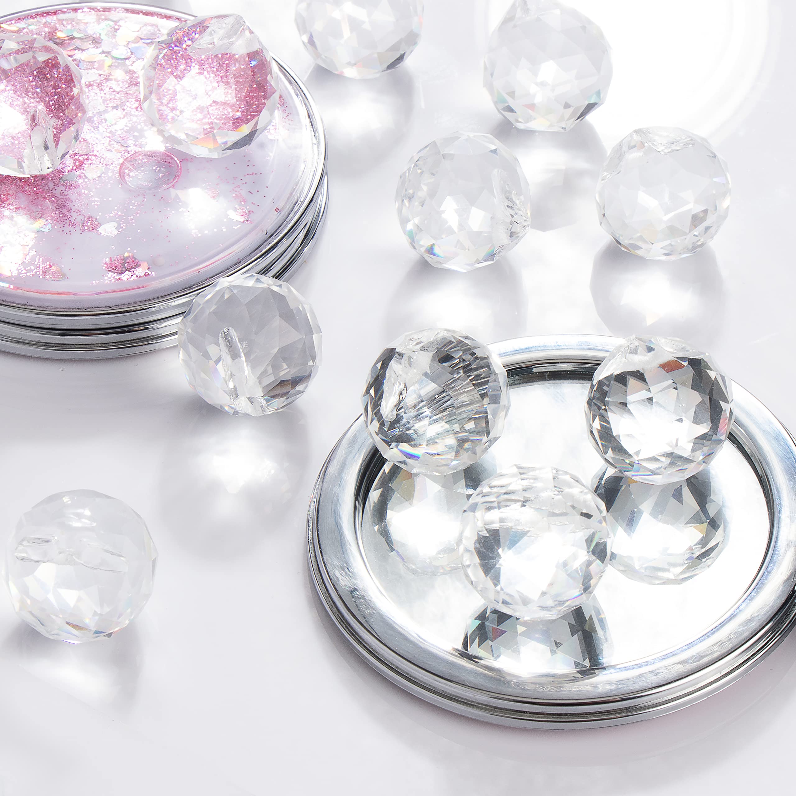 30 Sfere Di Cristallo Con Prisma - Acchiappasole 20mm, Da Appendere, Decorazione Casa E Giardino - Foto 10