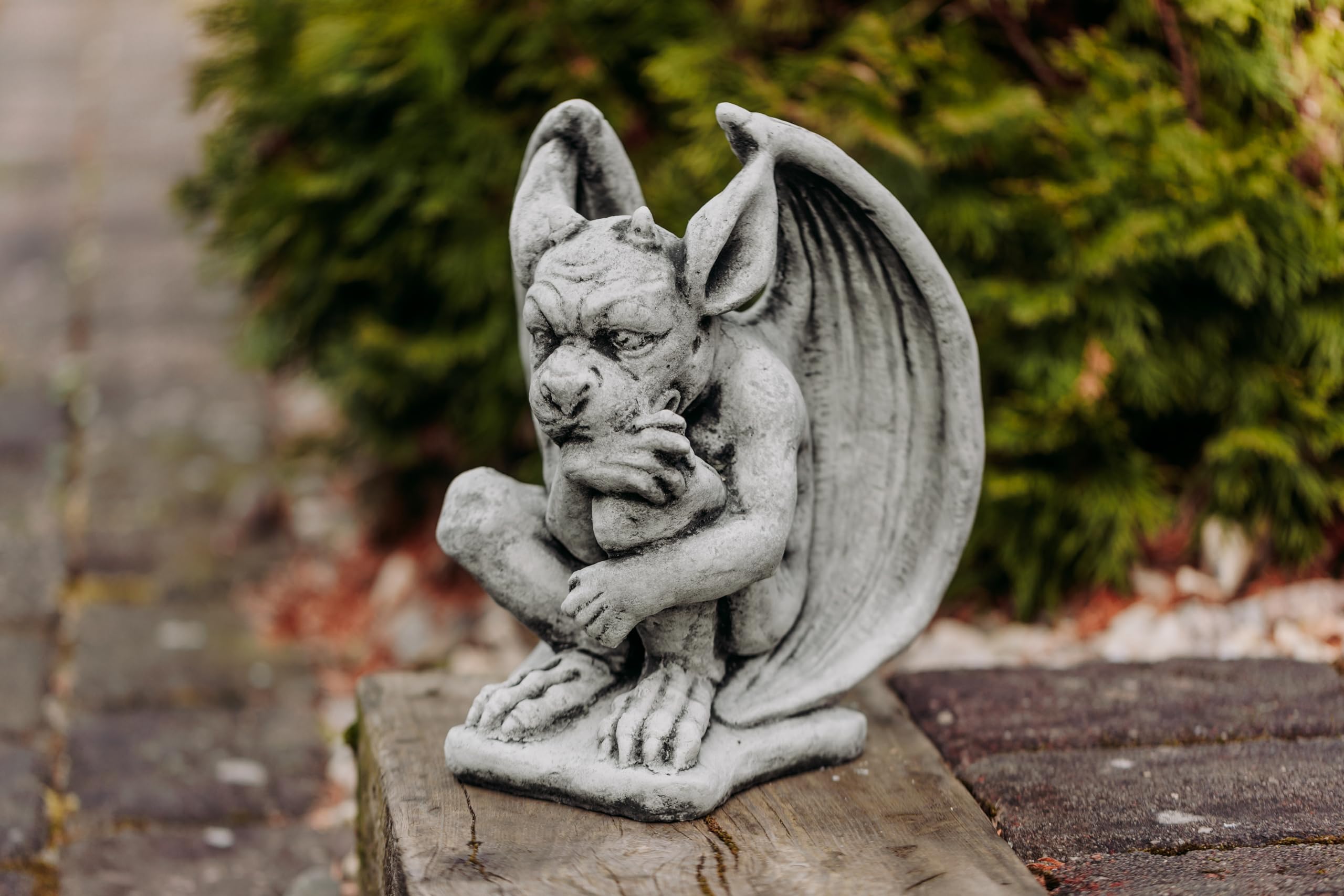 gartendekoparadies.de Massiccia statua di pietra Gargoyle - I guardiani di guardia del Sfteinguss frostfest