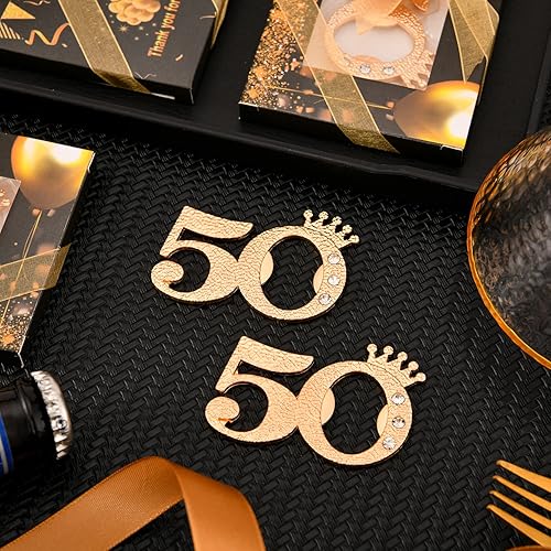 Miniatura 5 de KaGrbves 50 paquetes de 50 abrebotellas para fiestas de cumpleaños número 50, regalos o recuerdos para invitados, 50 aniversario de boda, fiesta