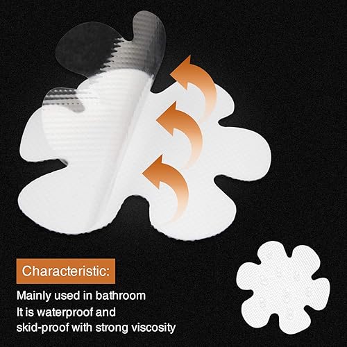 Miniatura 2 de Secopad Adhesivos para bañera antideslizantes, 12 piezas de peldaños de ducha de seguridad con raspador premium (blanco)