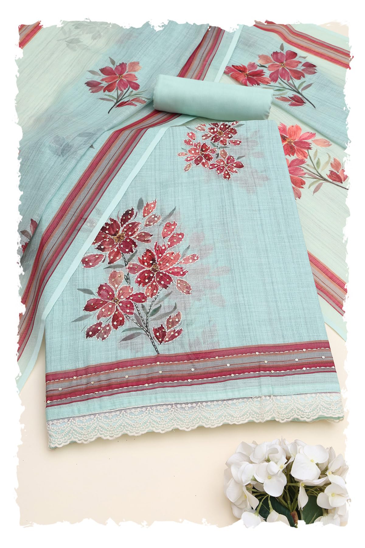 soch Womens Linen Floral Kantha Embroidered Dress Material With Sequin-picture-27