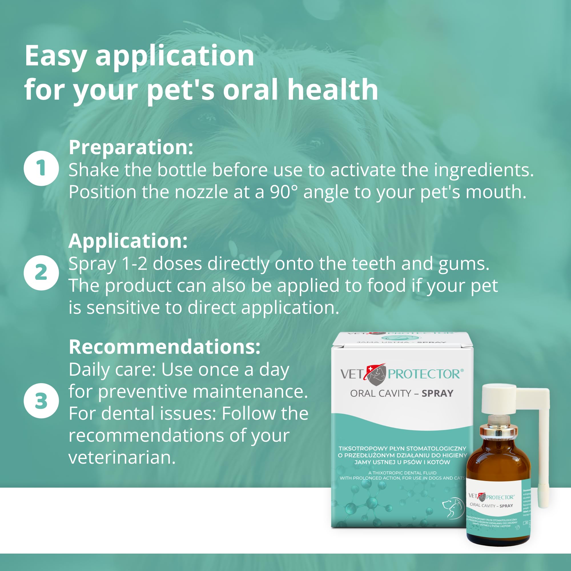 MAULHÖHLE - Zahnspray für Hunde & Katzen – Professionelles Dentalspray für frischen Atem und gesunde Mundhöhle, 30 ml