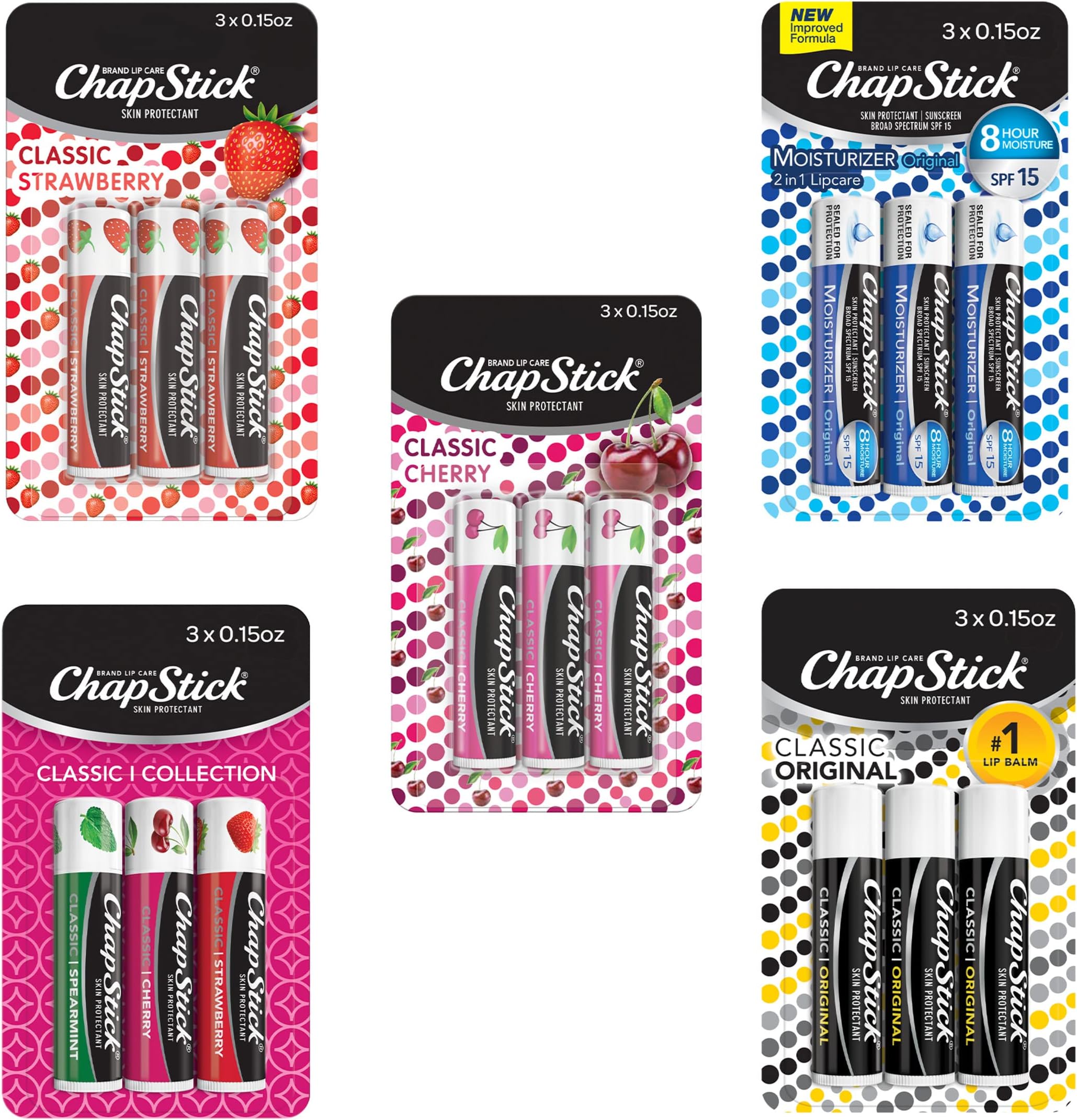 ChapStick Classic Collection Lip Balm Pack