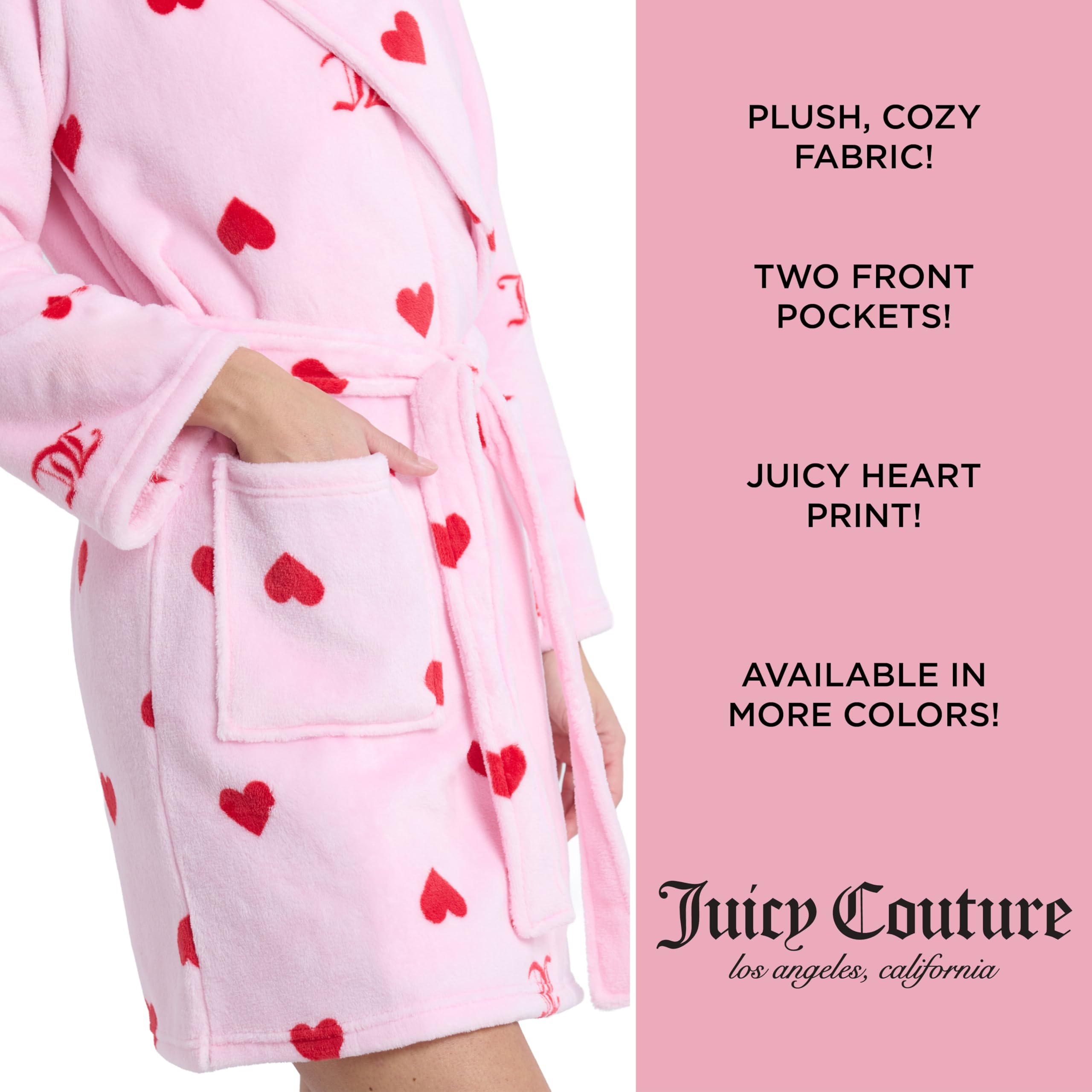 Juicy Couture - Albornoz de peluche para mujer