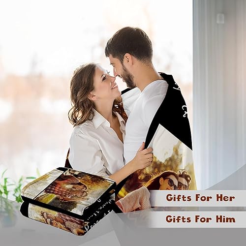 Miniatura 3 de Gemuniya Mantas personalizadas con fotos, regalos personalizados para el día de San Valentín, regalos para parejas, manta con imagen personalizada