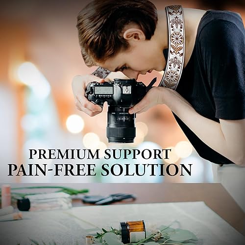 Miniatura 2 de Art Tribute Correa de cámara para todas las cámaras DSLR y sin espejo, incluyendo binoculares. Correa universal para cuello y hombro bordada tejida