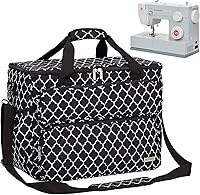 Vista 1 de NICOGENA Estuche de transporte para máquina de coser, bolsa de viaje universal con correa para el hombro para cantante, hermano, Janome