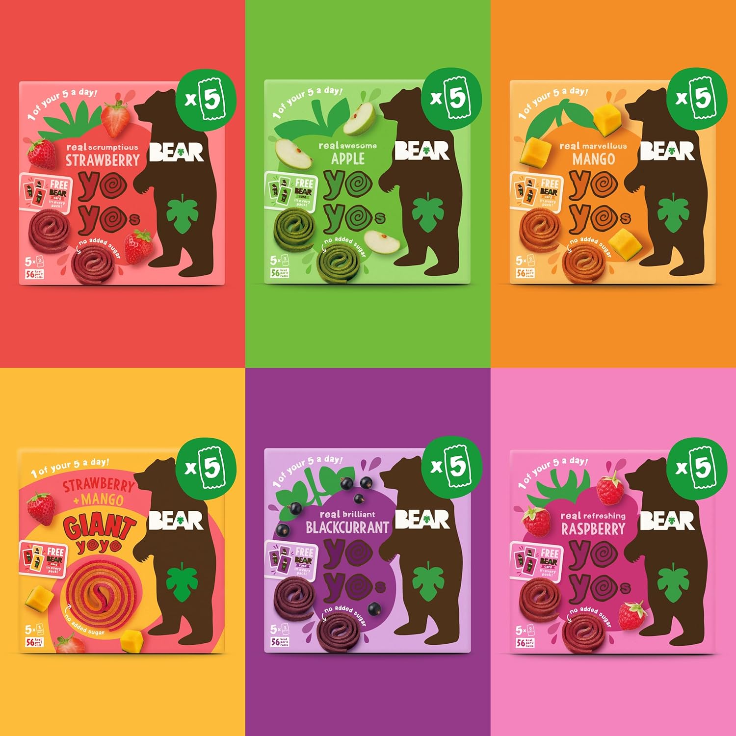 Bear Yoyo Pure Fruit Roll Ups Yoyo Bear Multipack Pack of 30 (6x5
