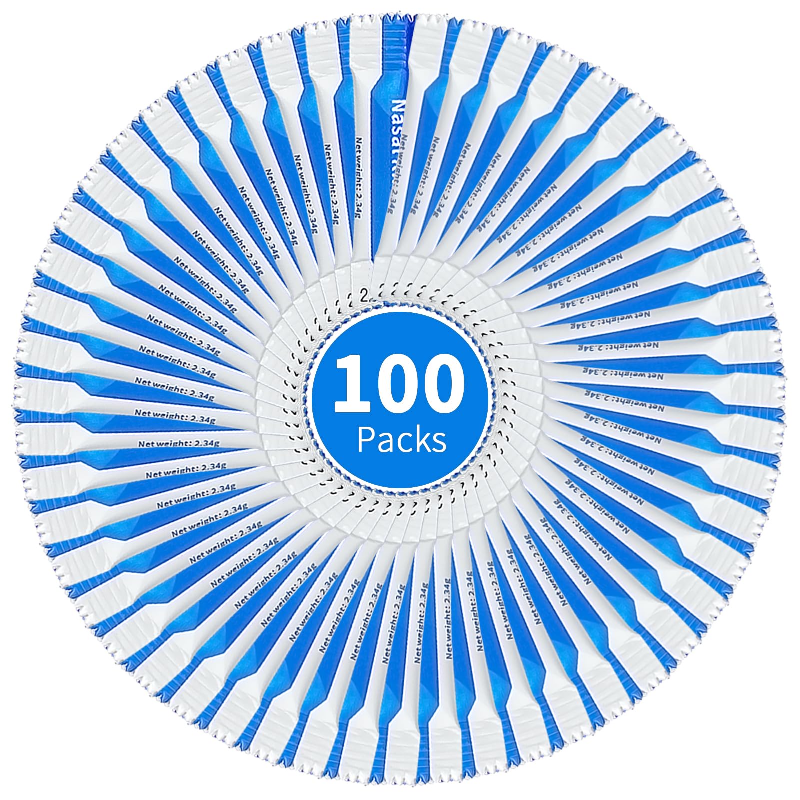 Neti Pot Salt Packets, Individually 100 Saline Packets, Nasal Wash Refill Kit | Sinus Rinse Packets for Neti Pots | Nasal Irrigation System | Nasal Rinse | Sinus Relief | Nose Washing