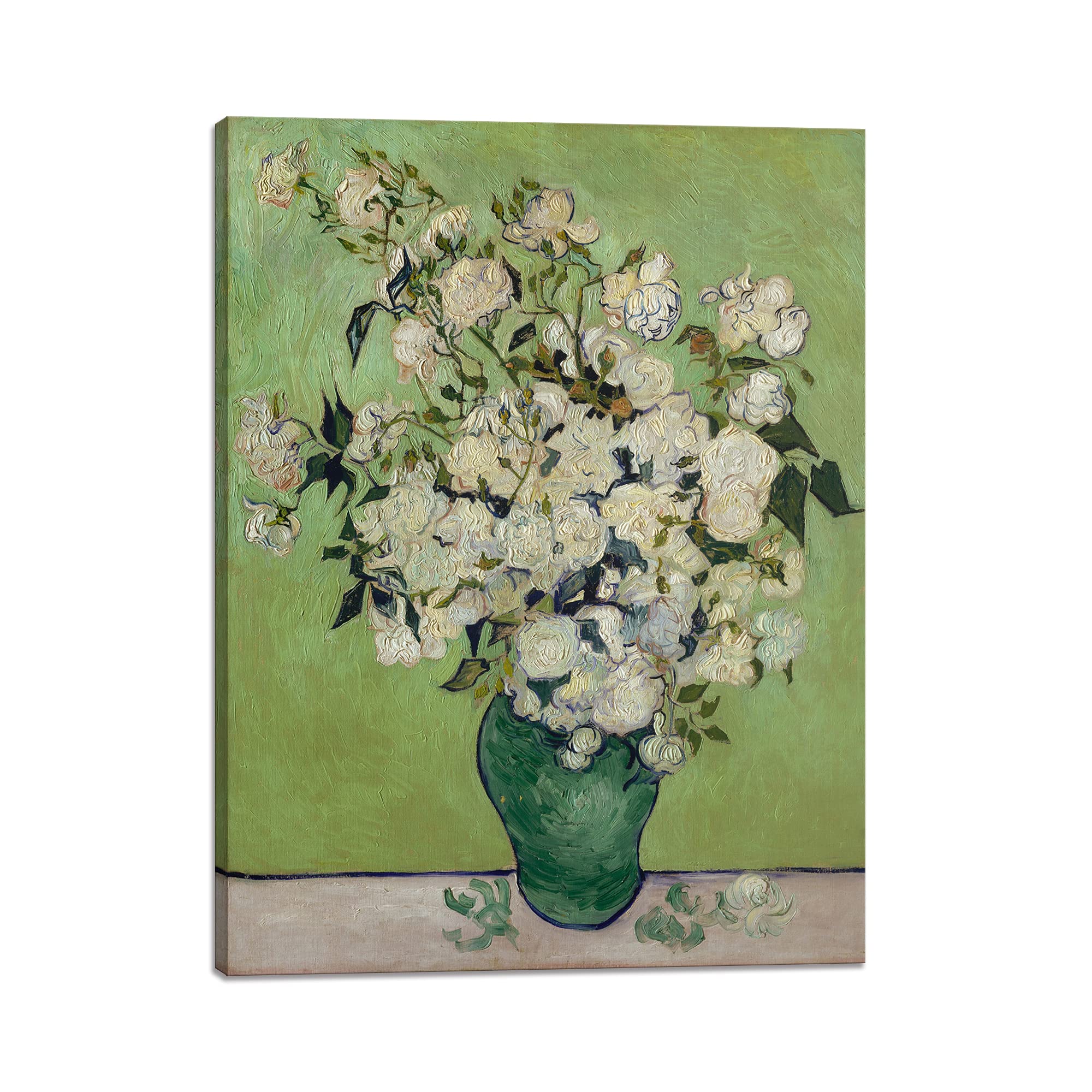 ゴッホ アートパネル 花瓶 世界の名画 ゴッホ 壁掛け 絵画 木枠付きの完成品 (30x40cm)