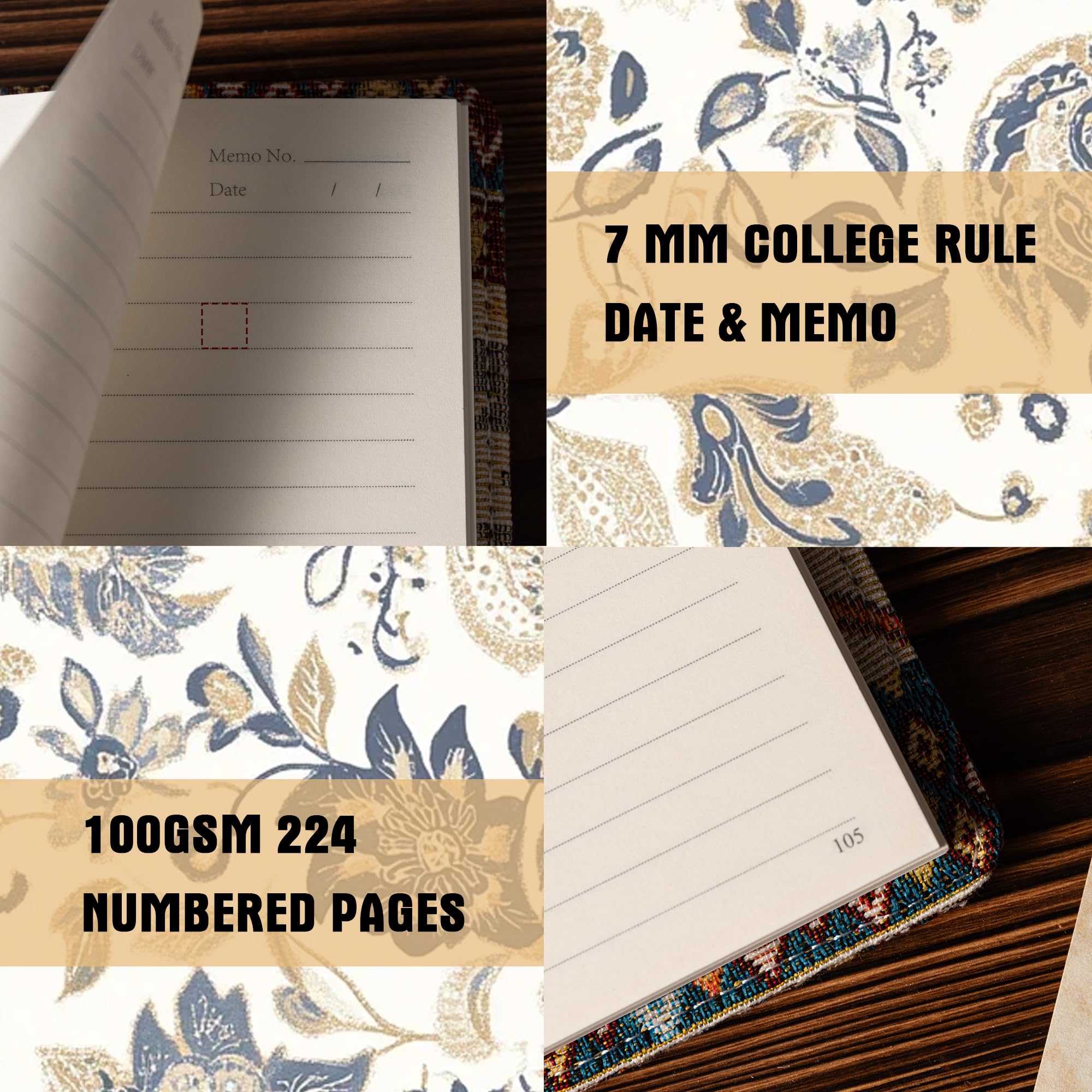 TIEFOSSI Geborduurd Dagboek Met Slot, Gelinieerd Slot Voor Vrouwen En Mannen Esthetisch Notitieboek Pen Hardcover Dagboekschrijven Planning 3624258338