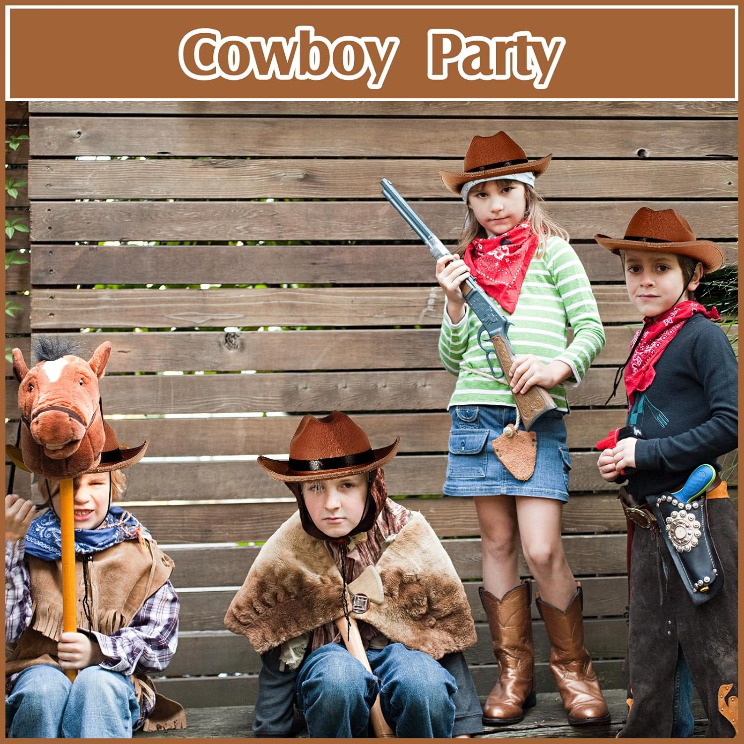 Hercicy Cowboy Hats Kids Toddler Cowgirl Hat for Boys Girls Child Baby Costume Accessories Western Birthday Party Supplies - Image 5