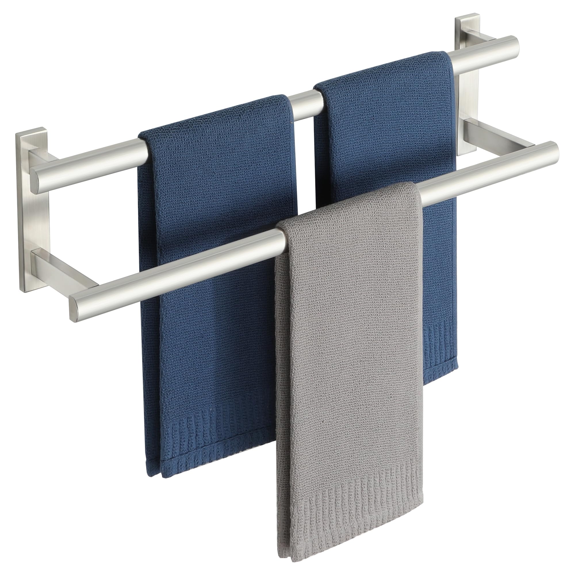 SAYAYO Double Towel Rail Wall Mounted 60CM Bathroom Towels Holder Gold