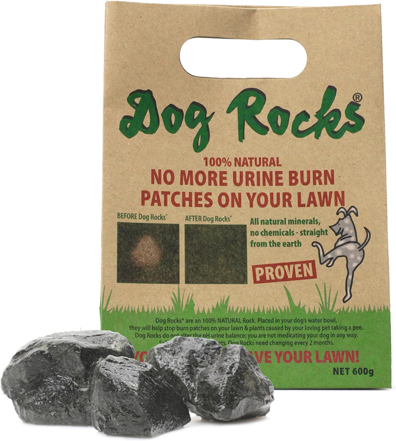 Dog Rocks Urine Patch Preventer 600g Bulk Bag Clear