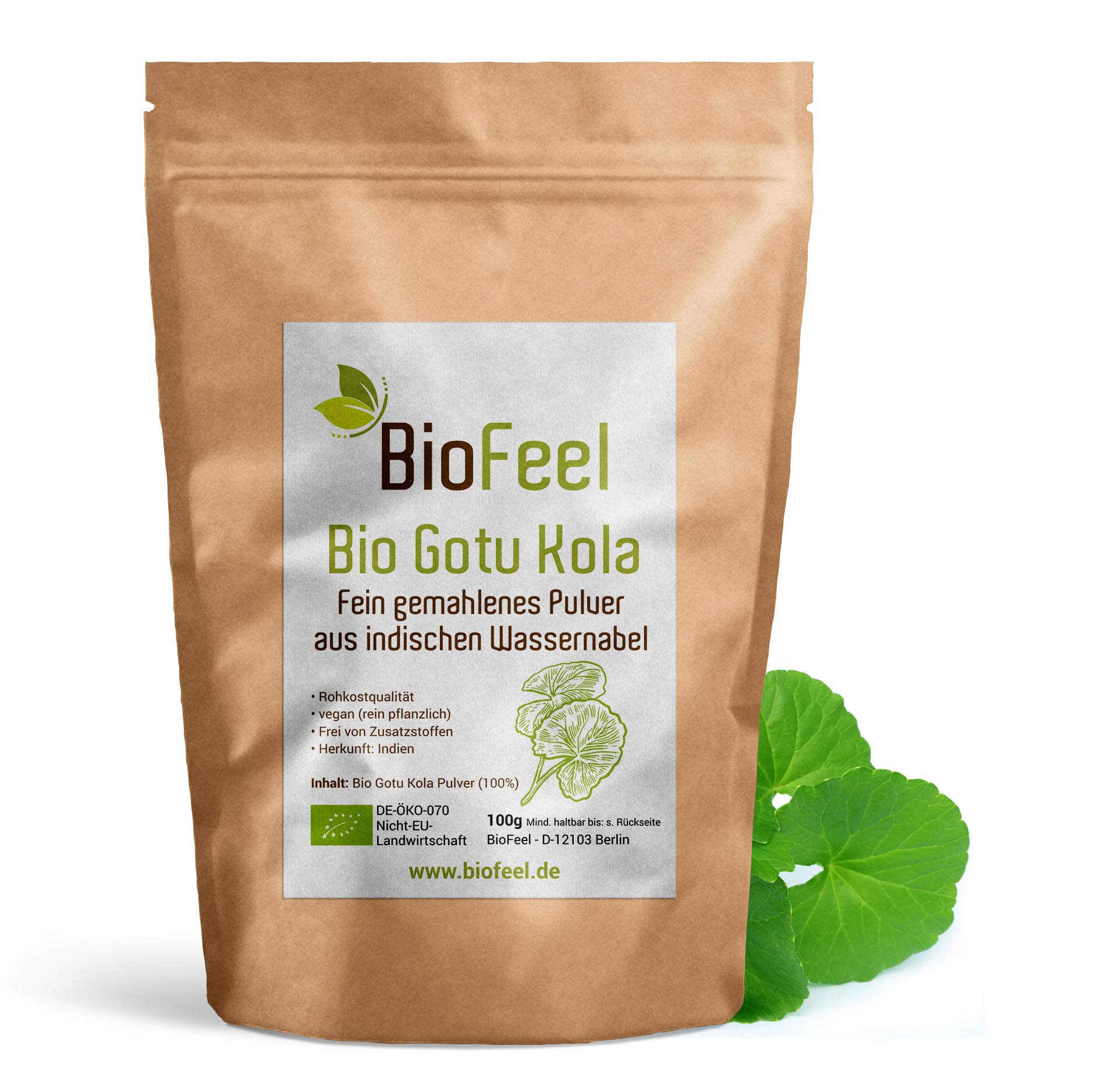 Bio Gotu Kola Pulver, 100g - Indischer Wassernabel