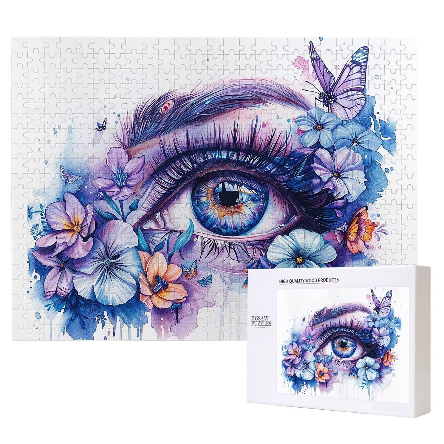 Jigsaw Puzzle, 4000 Pezzi Puzzle Classici, Fiore Puzzle Rilassamento Intelligence, Mpossibile Difficile Puzzles impegnativo per adulti Puzzles per Gioco Familiare, Regalo per Amore Amico Occhi K0F-287