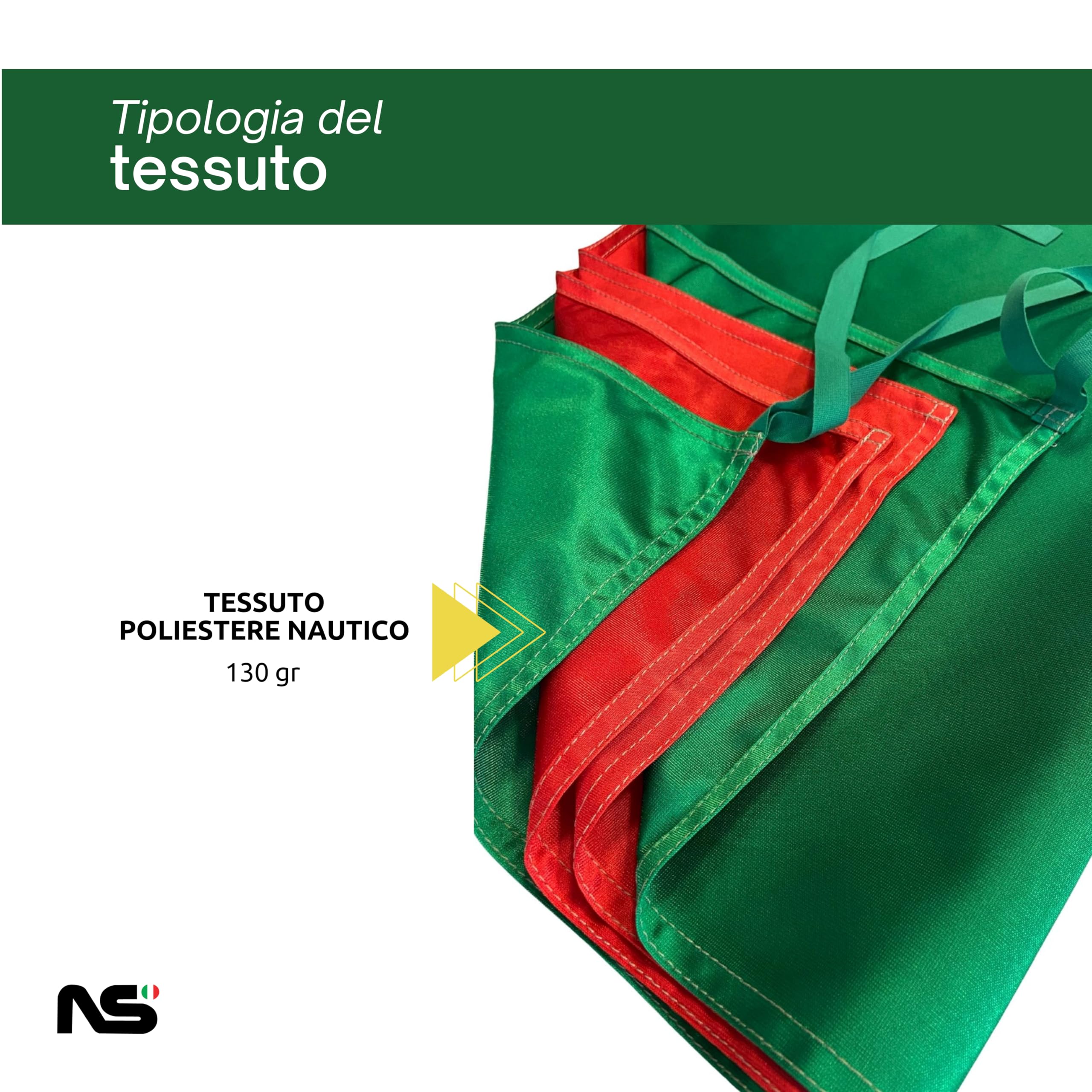 NS Bandiere | Set 2 Bandiere Italia-Europa cm 150x225 in Tessuto Poliestere Nautico 130gr con Corda