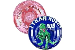 2-Pack Dinosaur Sleds: Heavy-Duty Thrill Ride for Kids and Adults