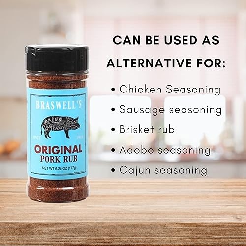 Miniatura 3 de Braswell's Rub de cerdo original - 6.25 onzas