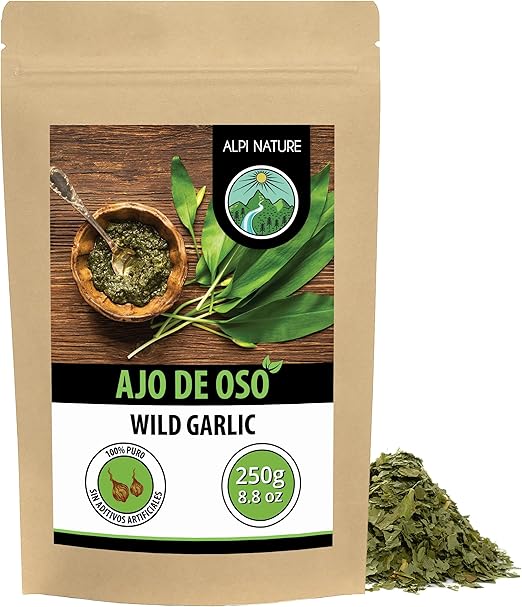 Alpi Nature Ajo Silvestre 250g, Condimento de Hojas Secas para Cocinar