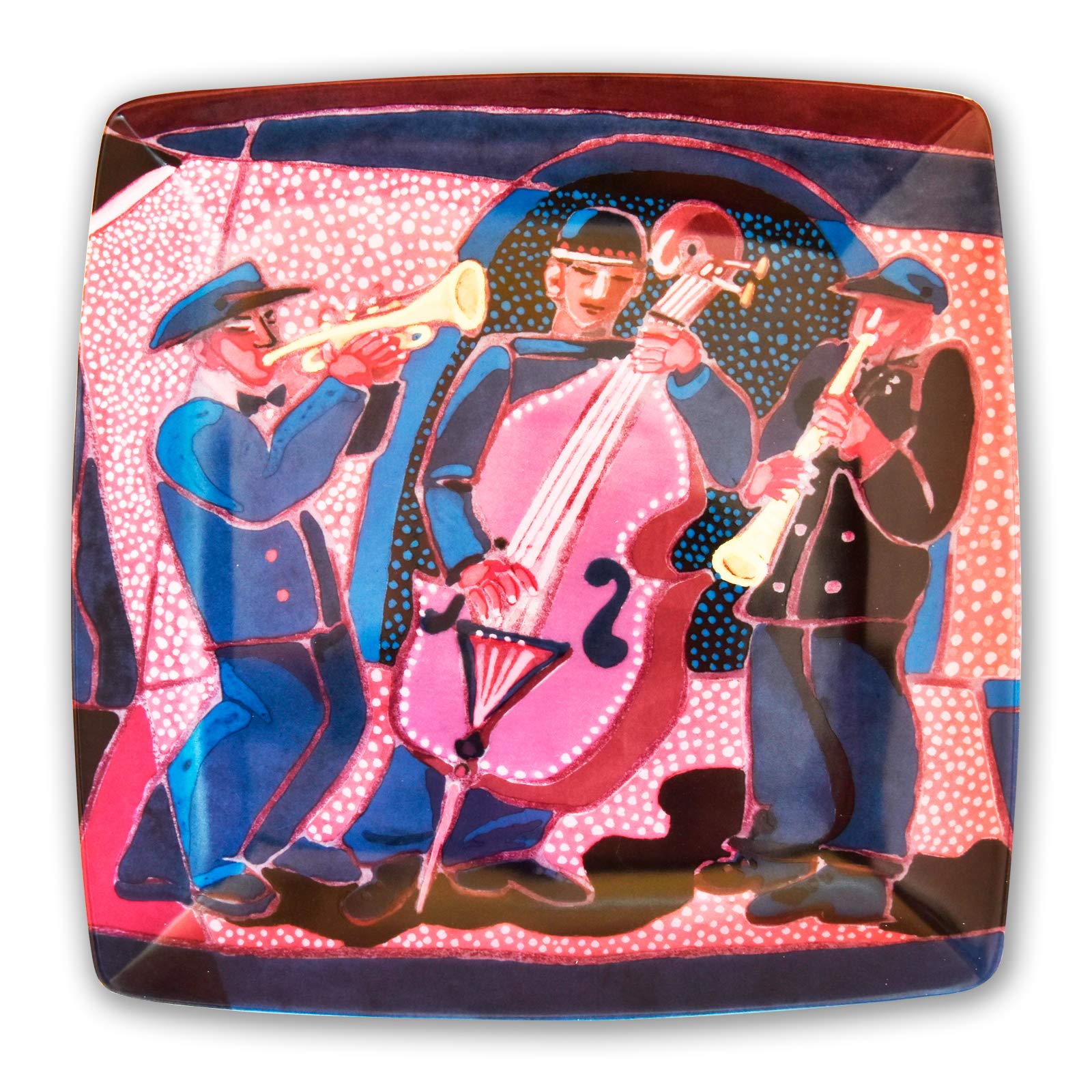 Plato Decorativo de la Obra “Jazz en Streckstrump” de Virxilio Elegancia y distinción en tu Mesa o para decoración como adorno en la pared Obra de Arte Limitada y numerada