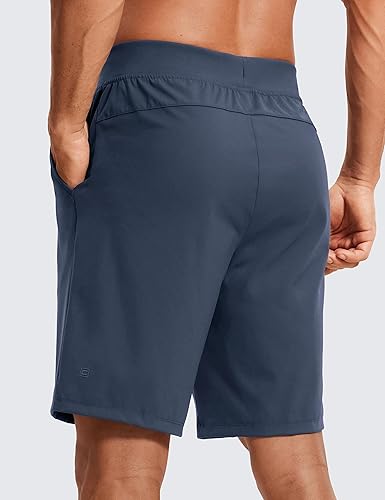 Miniatura 2 de CRZ YOGA Men's Four-Way Stretch Workout Shorts - 9'' Linerless Soft Durable for Casual Athletic with Pockets