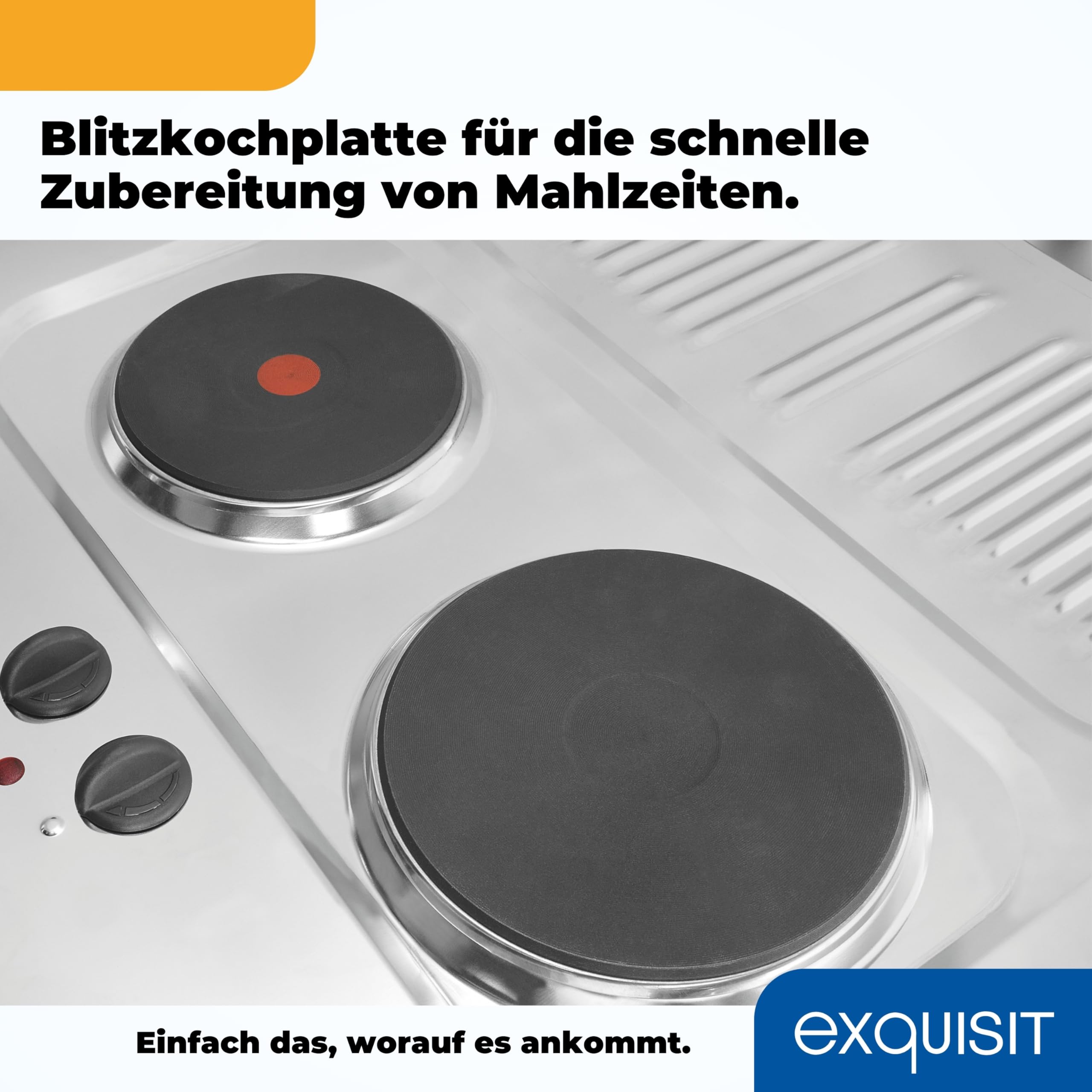 Exquisit Mini-Küche Pantry KK1085 weiss Kühlschrank 76 l Nutzinhalt Kochfeld Edelstahl-Spüle Spülschrank