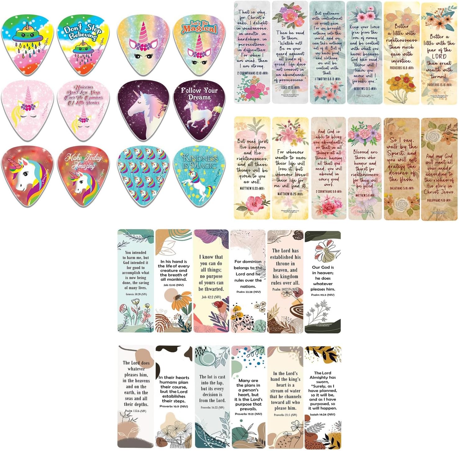 NewEights Bible Verse Bookmarks Bundle - Contentment