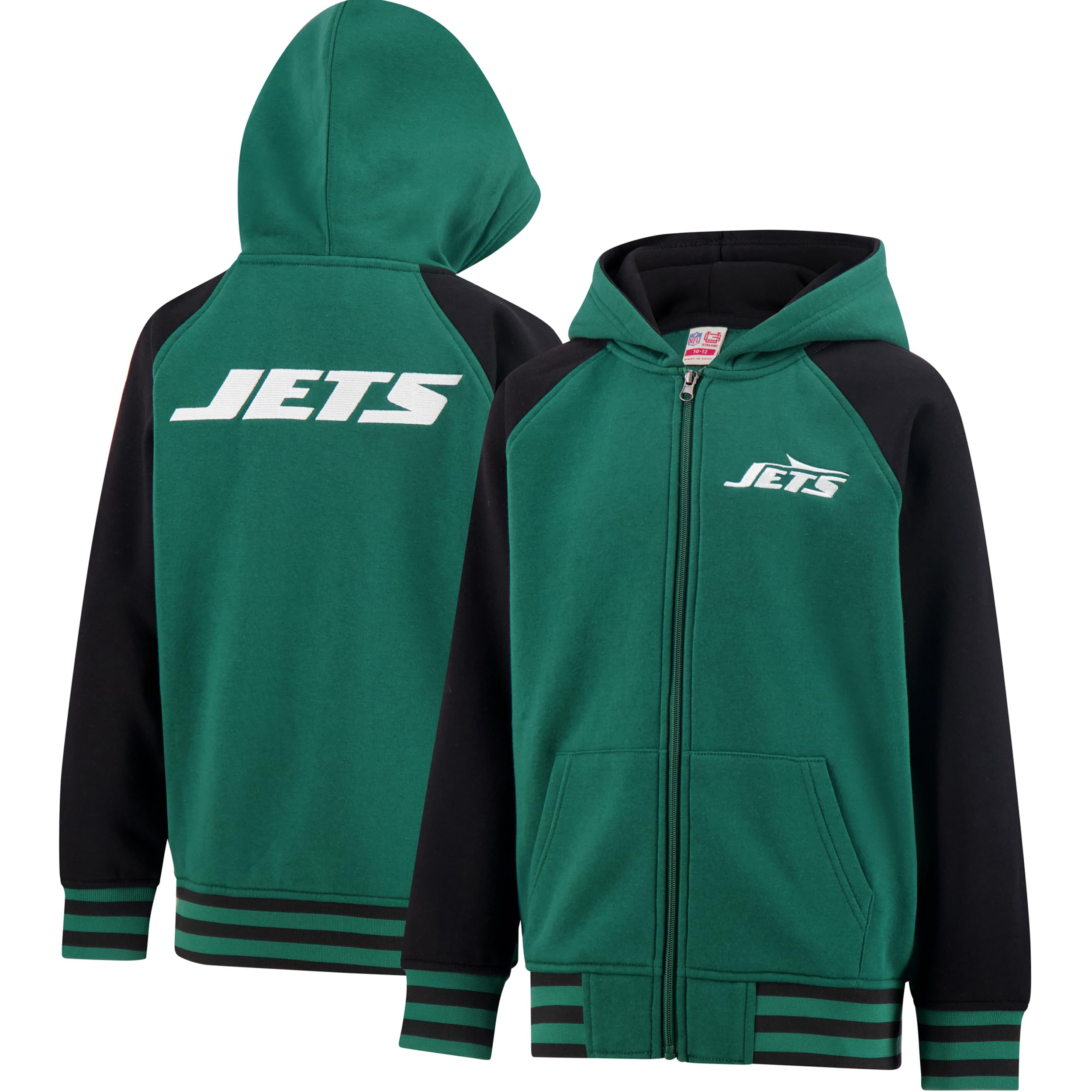 Ultra Game Youth NFL Official Super Soft Full Zip Varsity Hoodie Sweatshirt