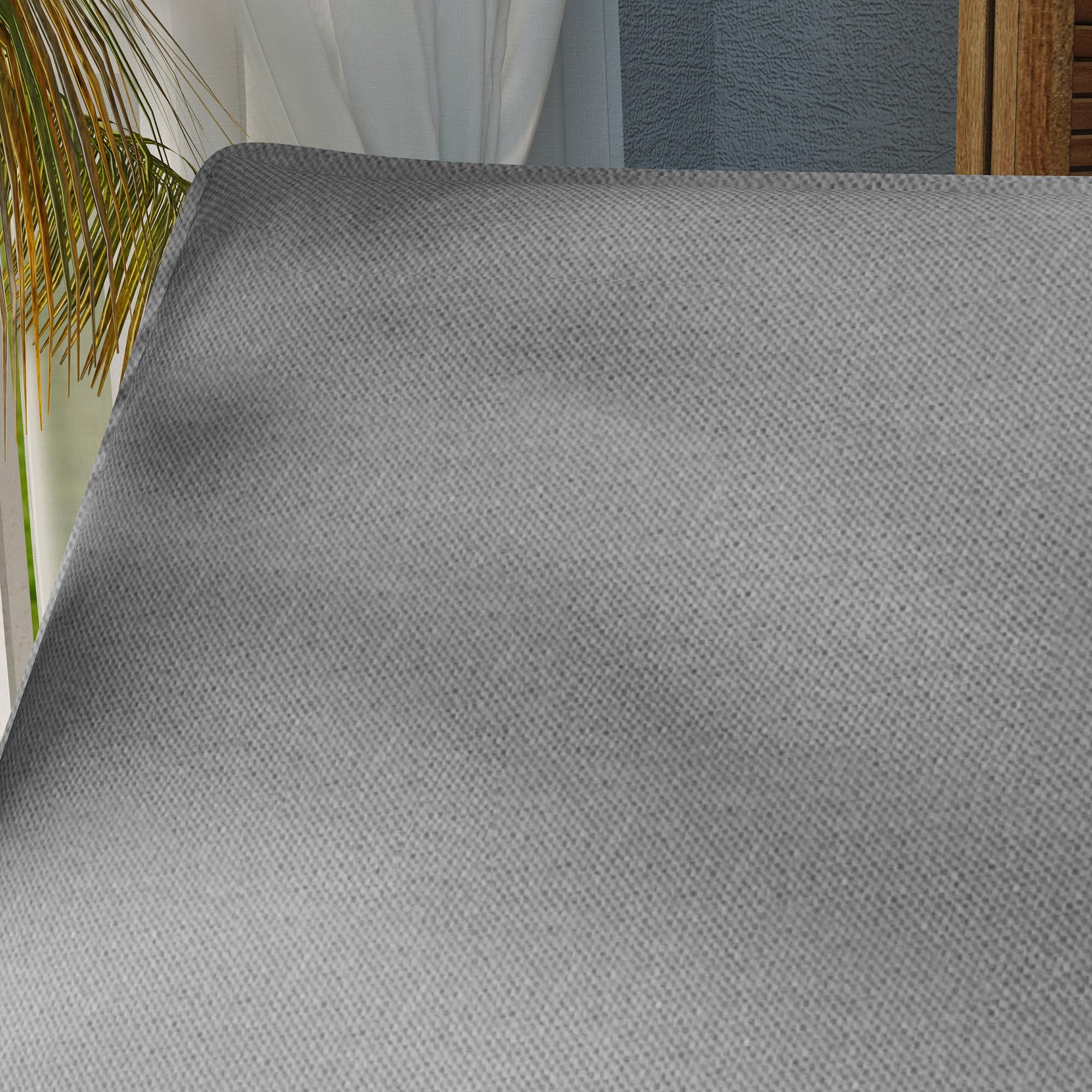 Outsunny Pack 2 Cojines para Tumbonas Plegables Colchonetas para Tumbonas de Jardín Exterior 193x58x6 cm con Correas de Sujeción Protección UV Resistente a Salpicaduras Gris