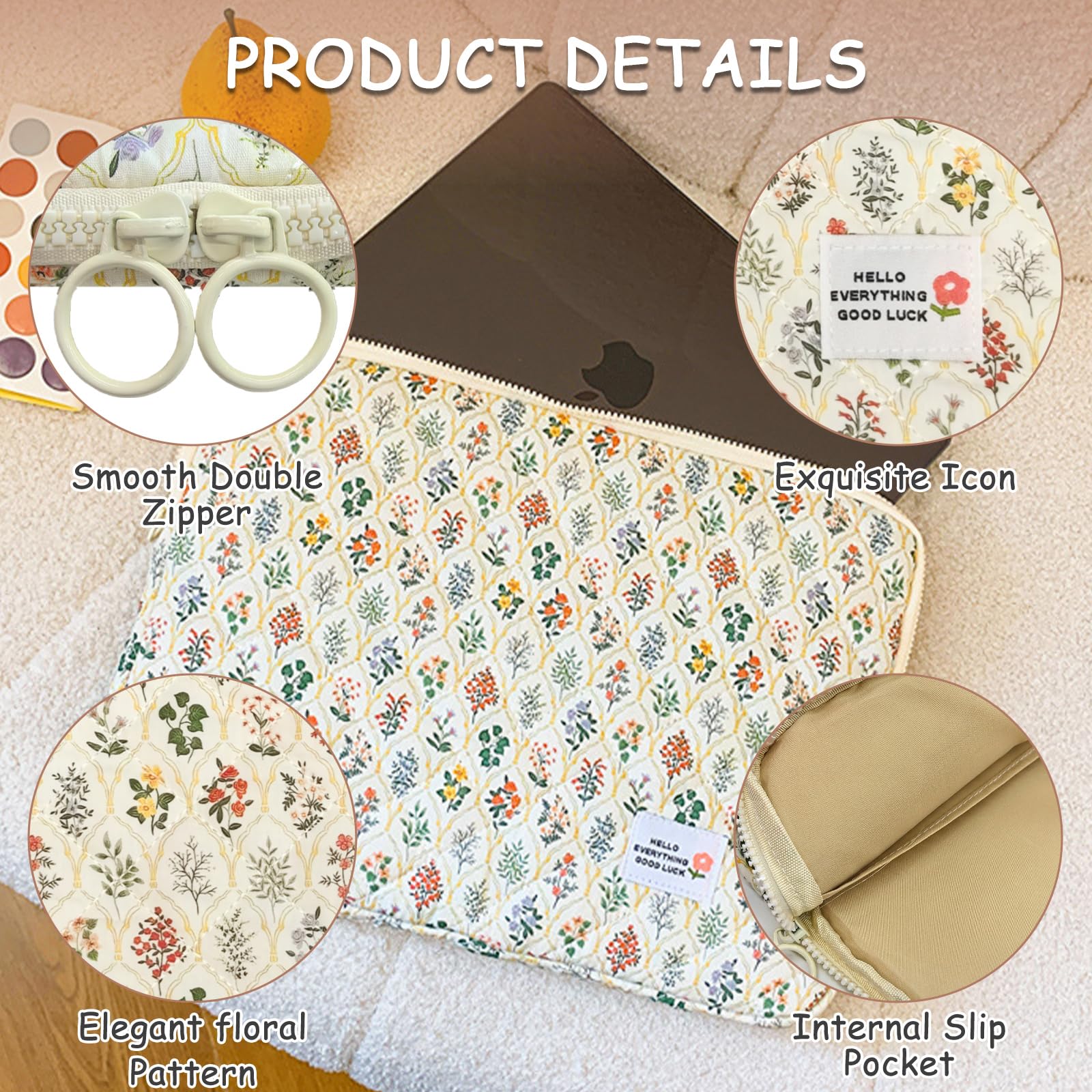 Flintronic Custodia per Laptop da 14 Pollici, Sleeve per Laptop, Custodia Borsa Custodia Protettiva Compatibile con MacBook Pro/Acer/Dell/Lenovo/HP/Samsung/Sony/Asus,14 Pollici