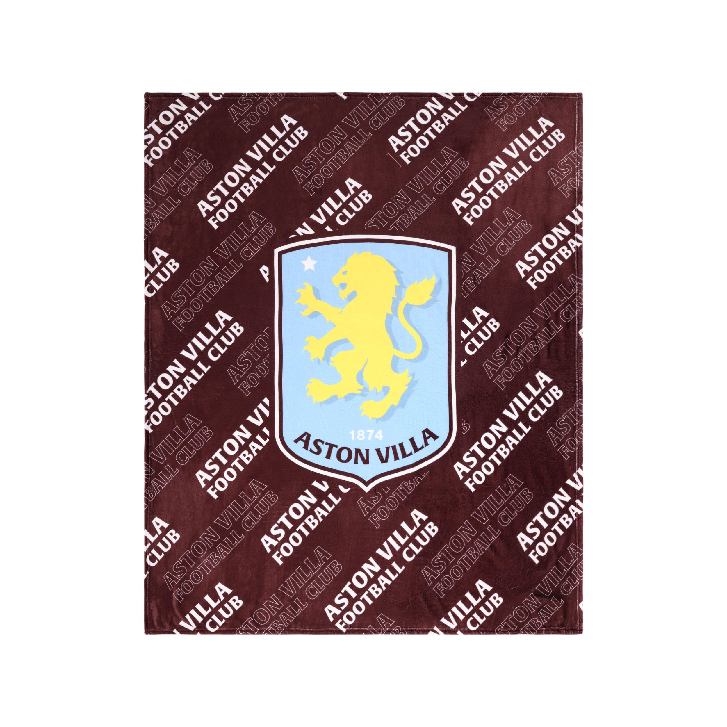 Foco Aston Villa Fc Officially Licensed Football Supreme Slumber Plush Throw Blanket