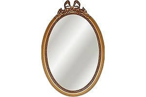 Oval Mirror with Bow in Hickory Manor House